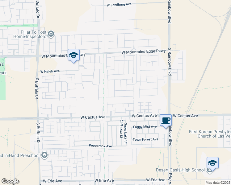map of restaurants, bars, coffee shops, grocery stores, and more near 7253 Almerta Avenue in Las Vegas