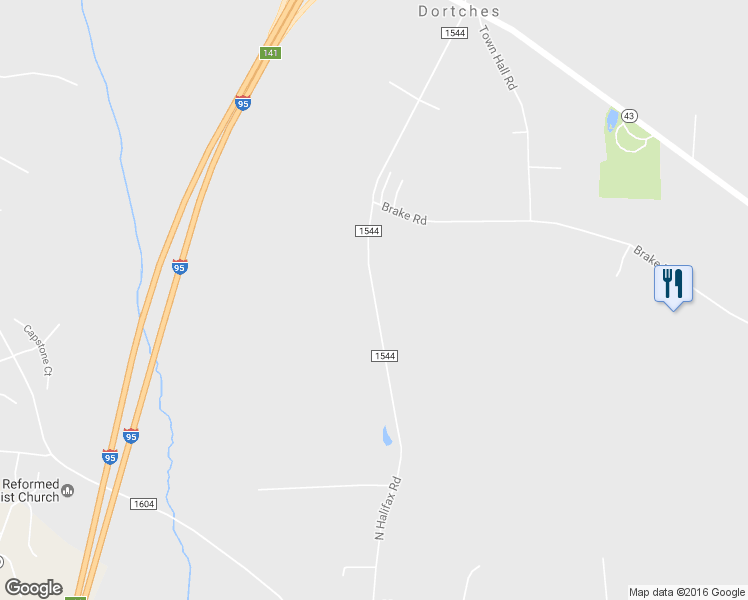 map of restaurants, bars, coffee shops, grocery stores, and more near North Halifax Road in WESLEYAN COL