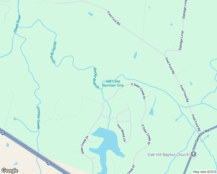 map of restaurants, bars, coffee shops, grocery stores, and more near 1476 East Deer Creek Drive in Crossville