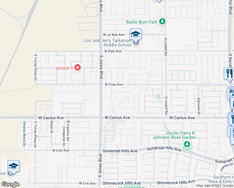 map of restaurants, bars, coffee shops, grocery stores, and more near 5953 Aurora Gold Avenue in Las Vegas