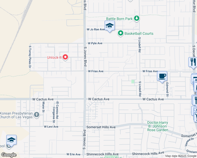 map of restaurants, bars, coffee shops, grocery stores, and more near 5953 Aurora Gold Avenue in Las Vegas
