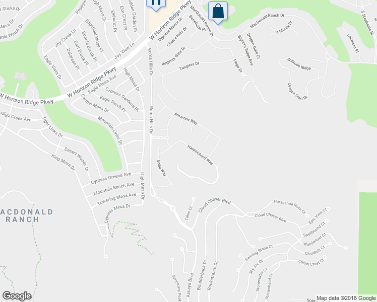 map of restaurants, bars, coffee shops, grocery stores, and more near 1767 Harpsichord Way in Henderson