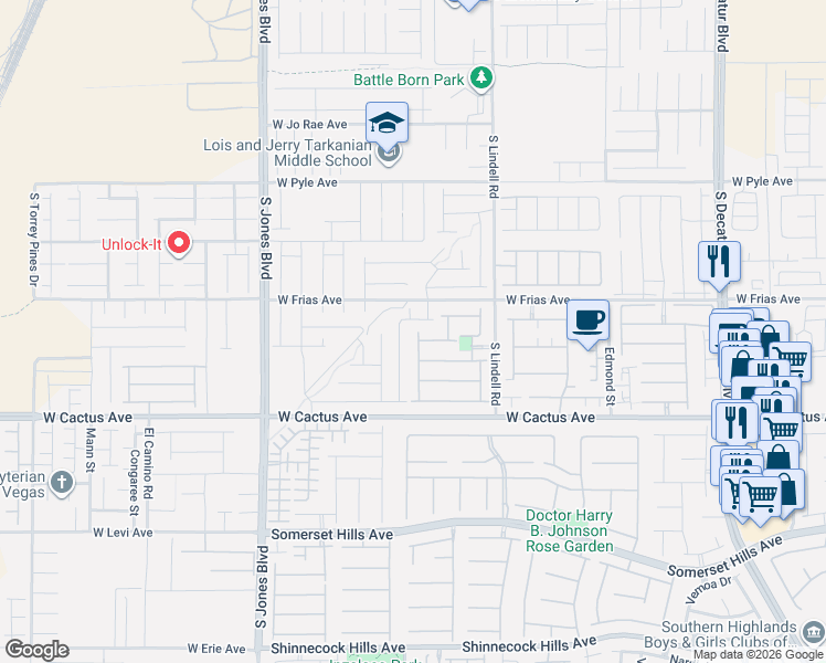 map of restaurants, bars, coffee shops, grocery stores, and more near 10343 Beallsville Street in Las Vegas