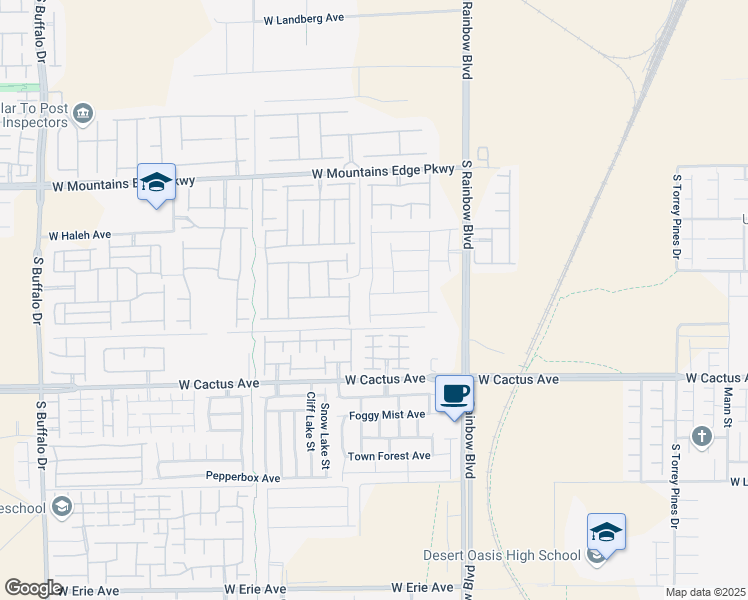 map of restaurants, bars, coffee shops, grocery stores, and more near 10347 Copalito Drive in Las Vegas
