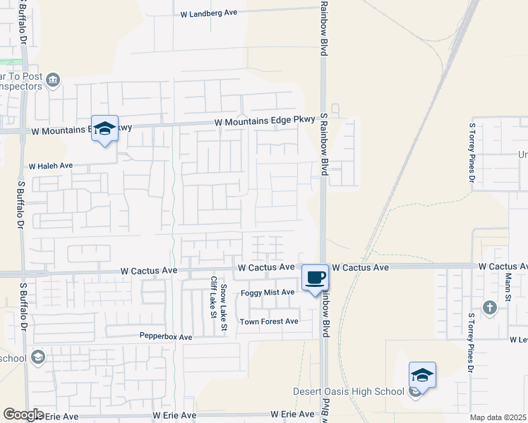 map of restaurants, bars, coffee shops, grocery stores, and more near 7019 Los Lagos Road in Las Vegas