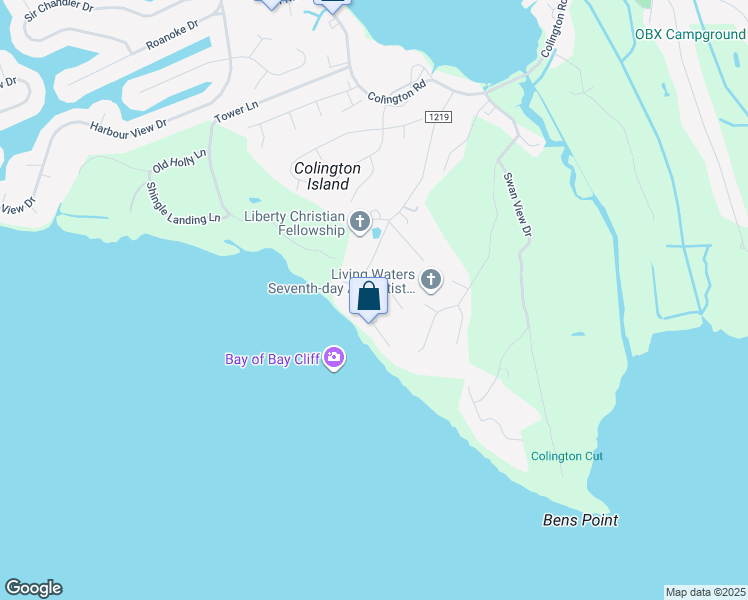 map of restaurants, bars, coffee shops, grocery stores, and more near 112 Peeler Place in Kill Devil Hills