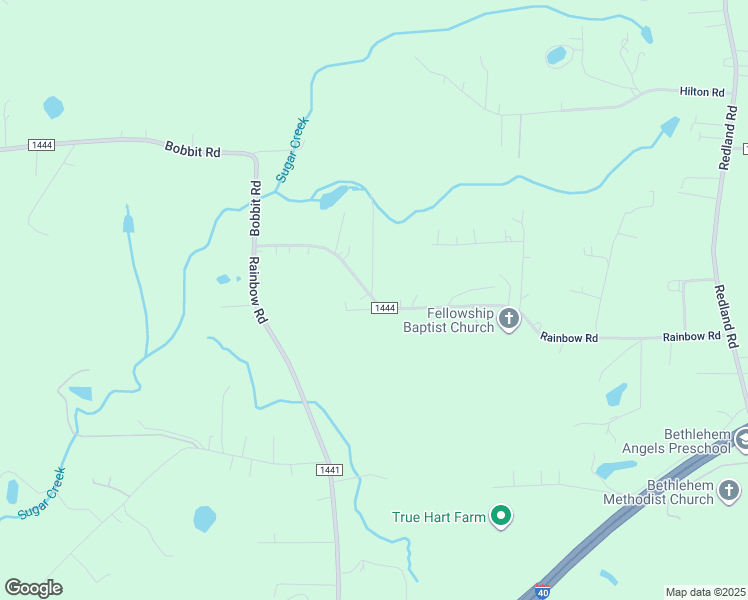 map of restaurants, bars, coffee shops, grocery stores, and more near 926 Rainbow Road in Advance