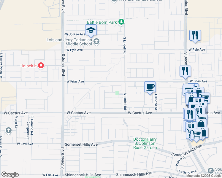 map of restaurants, bars, coffee shops, grocery stores, and more near 5569 Sharpsburg Avenue in Las Vegas