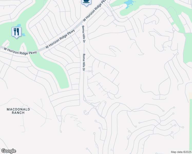 map of restaurants, bars, coffee shops, grocery stores, and more near 1791 Valenzano Way in Henderson