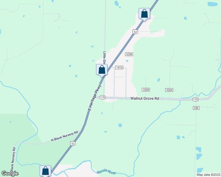 map of restaurants, bars, coffee shops, grocery stores, and more near 10855 Danny Bryan Road in Prairie Grove