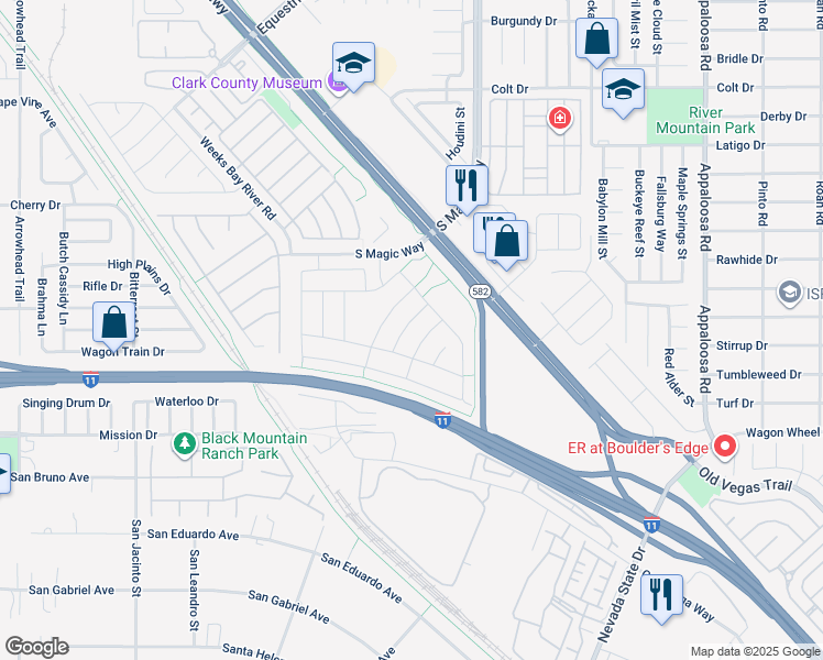 map of restaurants, bars, coffee shops, grocery stores, and more near 718 Gulf Pearl Drive in Henderson
