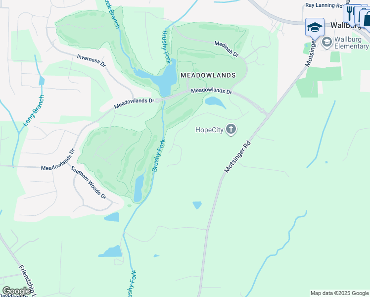 map of restaurants, bars, coffee shops, grocery stores, and more near 111 Rannoch Court in Winston-Salem