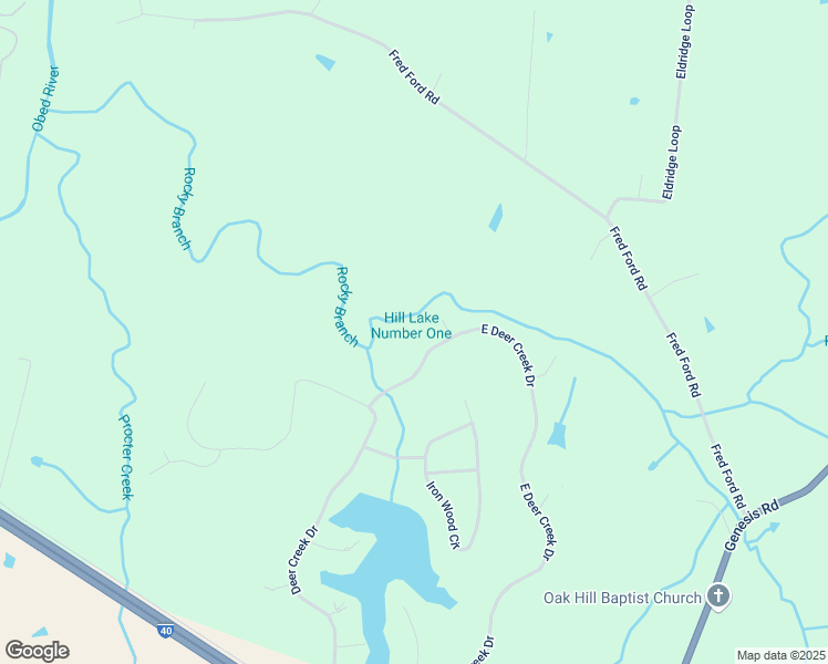 map of restaurants, bars, coffee shops, grocery stores, and more near 1476 East Deer Creek Drive in Crossville