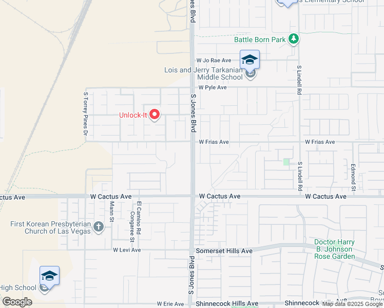 map of restaurants, bars, coffee shops, grocery stores, and more near 10345 South Jones Boulevard in Las Vegas