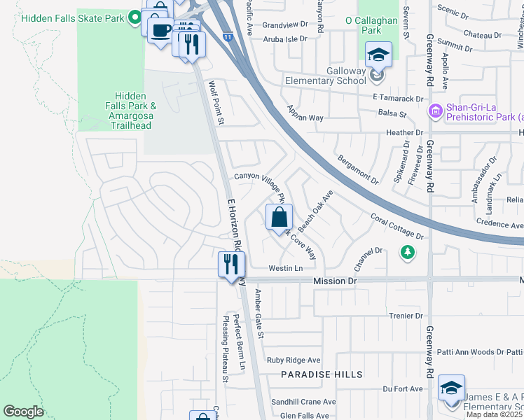 map of restaurants, bars, coffee shops, grocery stores, and more near 113 Mint Orchard Drive in Henderson