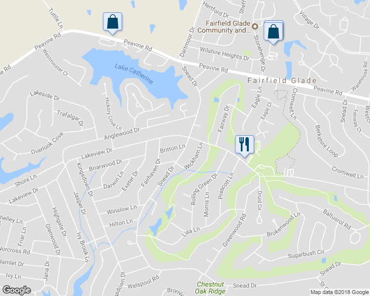 map of restaurants, bars, coffee shops, grocery stores, and more near 150 Snead Drive in Crossville