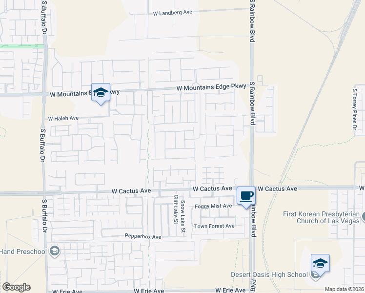 map of restaurants, bars, coffee shops, grocery stores, and more near 10329 Burwood Street in Las Vegas