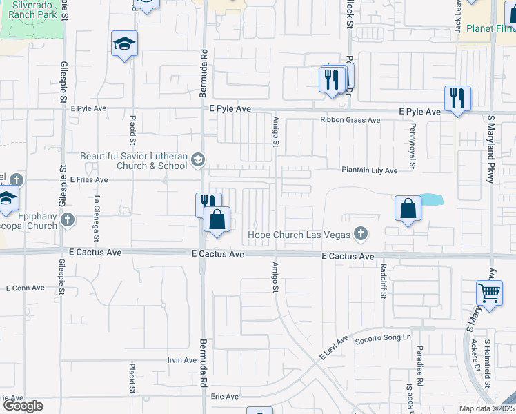map of restaurants, bars, coffee shops, grocery stores, and more near 10374 Baby Bud Street in Las Vegas