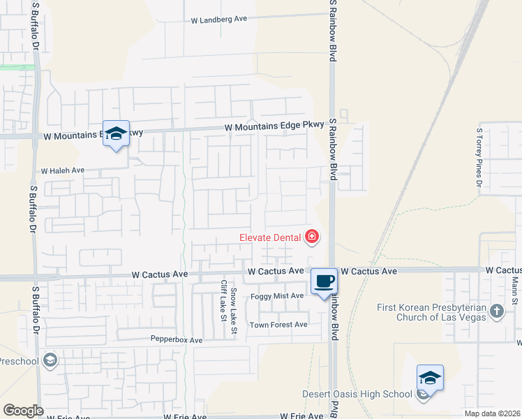 map of restaurants, bars, coffee shops, grocery stores, and more near 10339 Copalito Drive in Las Vegas