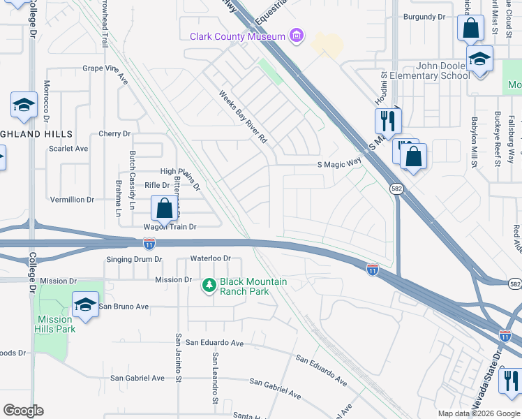map of restaurants, bars, coffee shops, grocery stores, and more near 981 Sandpoint Pond Lane in Henderson