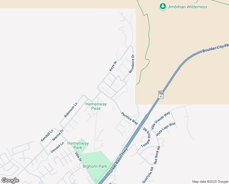 map of restaurants, bars, coffee shops, grocery stores, and more near 504 Woodcrest Court in Boulder City
