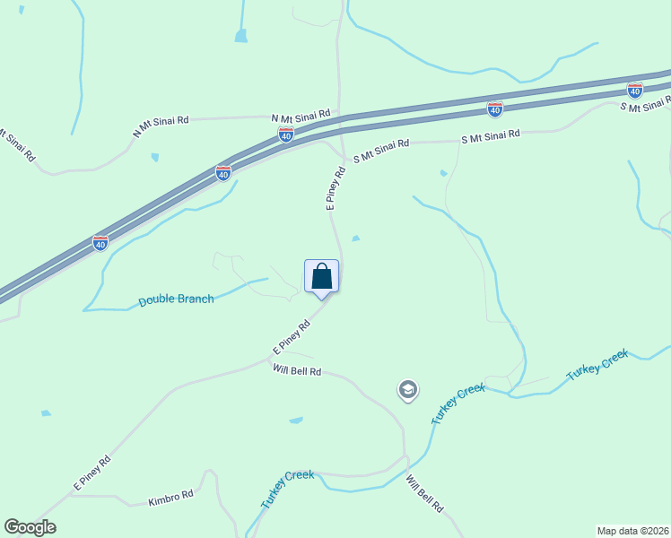 map of restaurants, bars, coffee shops, grocery stores, and more near 1430 East Piney Road in Dickson