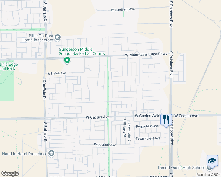 map of restaurants, bars, coffee shops, grocery stores, and more near 10321 Kadumba Street in Las Vegas