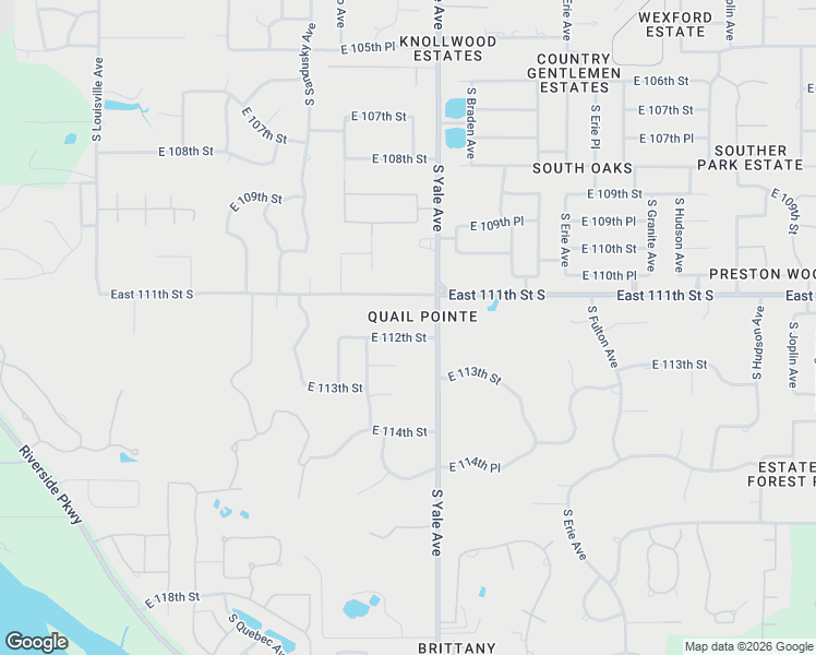 map of restaurants, bars, coffee shops, grocery stores, and more near 4826 East 112th Street in Tulsa