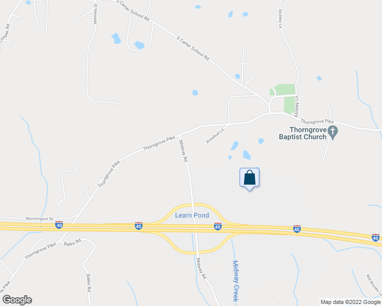 map of restaurants, bars, coffee shops, grocery stores, and more near 814 Midway Rd in Strawberry Plains