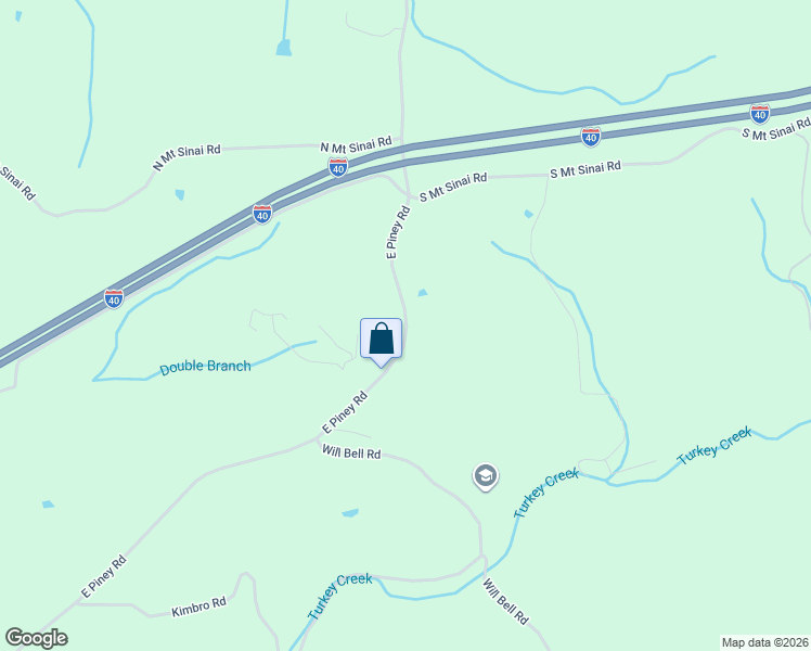 map of restaurants, bars, coffee shops, grocery stores, and more near 1430 East Piney Road in Dickson