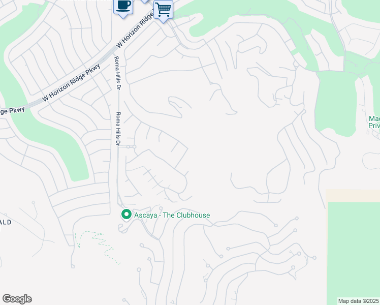 map of restaurants, bars, coffee shops, grocery stores, and more near 768 Tozzetti Lane in Henderson