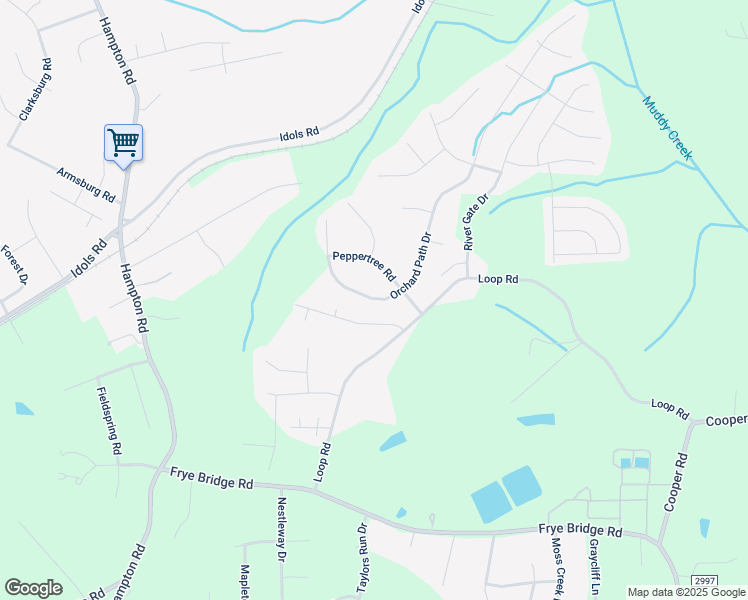 map of restaurants, bars, coffee shops, grocery stores, and more near 6976 Orchard Path Drive in Clemmons