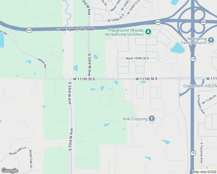 map of restaurants, bars, coffee shops, grocery stores, and more near in Jenks