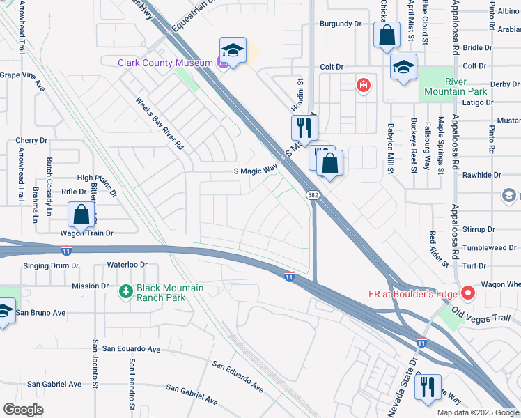 map of restaurants, bars, coffee shops, grocery stores, and more near 718 Gulf Pearl Drive in Henderson