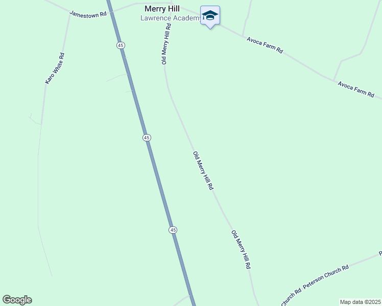map of restaurants, bars, coffee shops, grocery stores, and more near 504 Old Merry Hill Road in Merry Hill