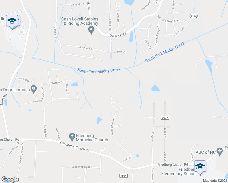 map of restaurants, bars, coffee shops, grocery stores, and more near 483 Quick Silver Drive in Winston-Salem