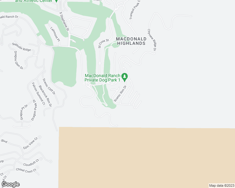 map of restaurants, bars, coffee shops, grocery stores, and more near 675 Scenic Rim Drive in Henderson