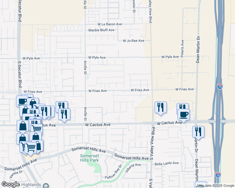 map of restaurants, bars, coffee shops, grocery stores, and more near 10359 Arroyo Willow Street in Enterprise