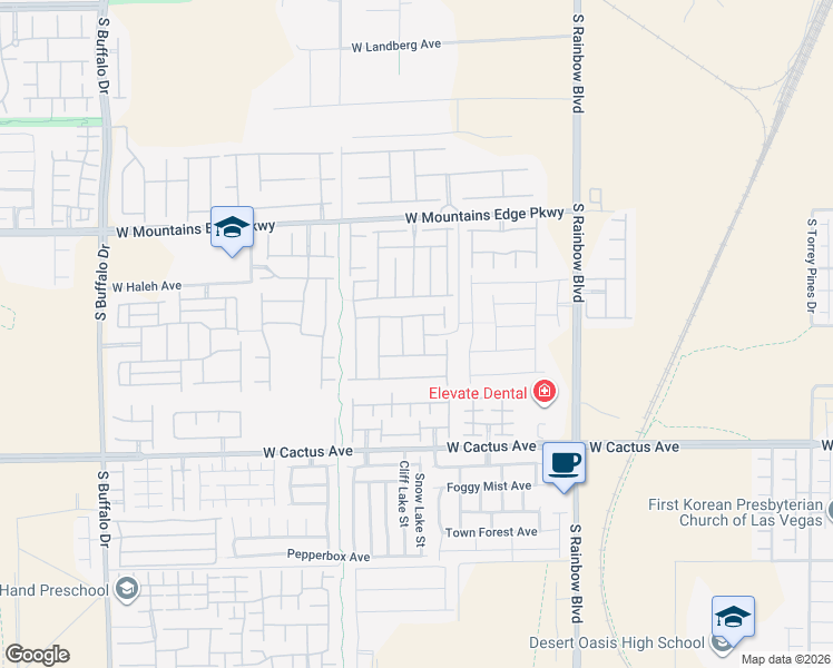 map of restaurants, bars, coffee shops, grocery stores, and more near 10329 Burwood Street in Las Vegas
