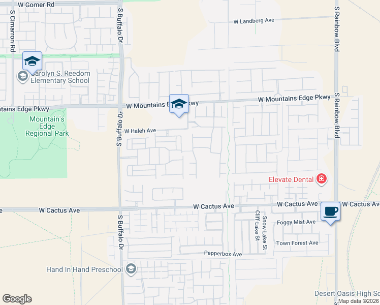 map of restaurants, bars, coffee shops, grocery stores, and more near 7508 Evening Melody Court in Las Vegas