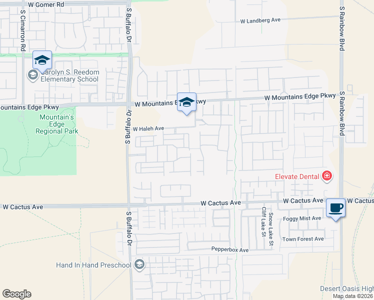 map of restaurants, bars, coffee shops, grocery stores, and more near 7573 Windy Meadow Avenue in Las Vegas