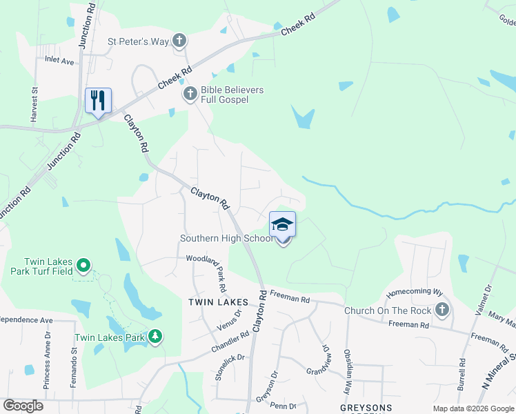 map of restaurants, bars, coffee shops, grocery stores, and more near 905 Goldendale Drive in Durham