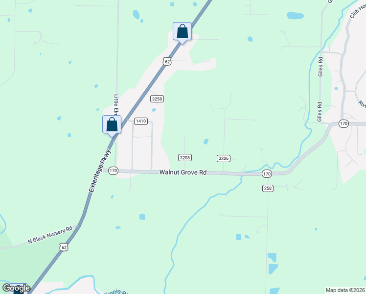 map of restaurants, bars, coffee shops, grocery stores, and more near 10888 Otter Road in Prairie Grove