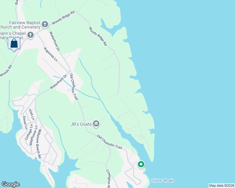 map of restaurants, bars, coffee shops, grocery stores, and more near 1532 Woods Ridge Road in Dandridge