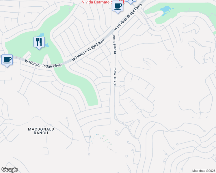 map of restaurants, bars, coffee shops, grocery stores, and more near 1802 Sterling Point Court in Henderson