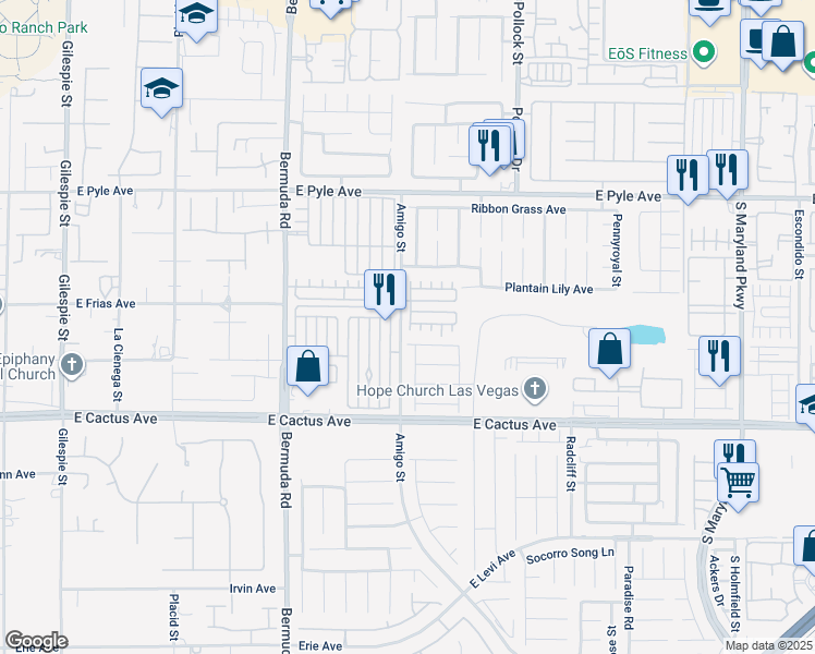 map of restaurants, bars, coffee shops, grocery stores, and more near 10329 Free Spirit Street in Las Vegas