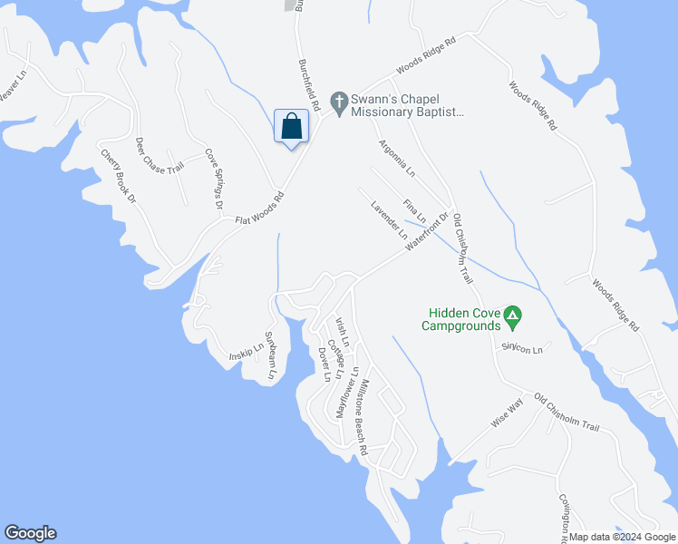 map of restaurants, bars, coffee shops, grocery stores, and more near 2012 Burgundy Drive in Dandridge