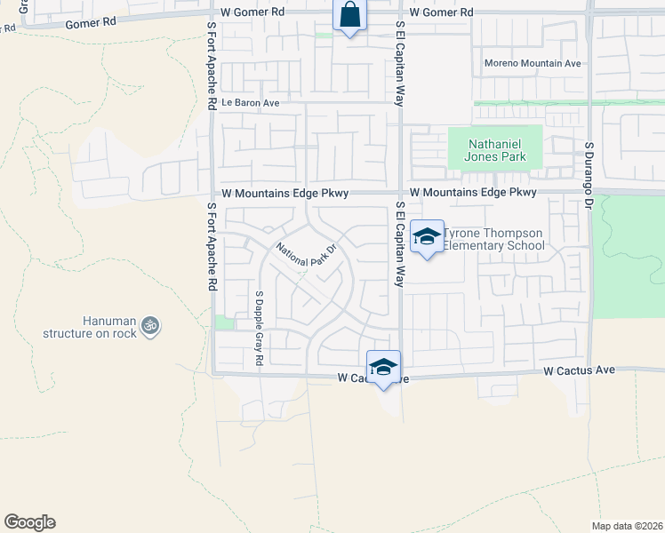 map of restaurants, bars, coffee shops, grocery stores, and more near 10265 Wolves Den Lane in Las Vegas