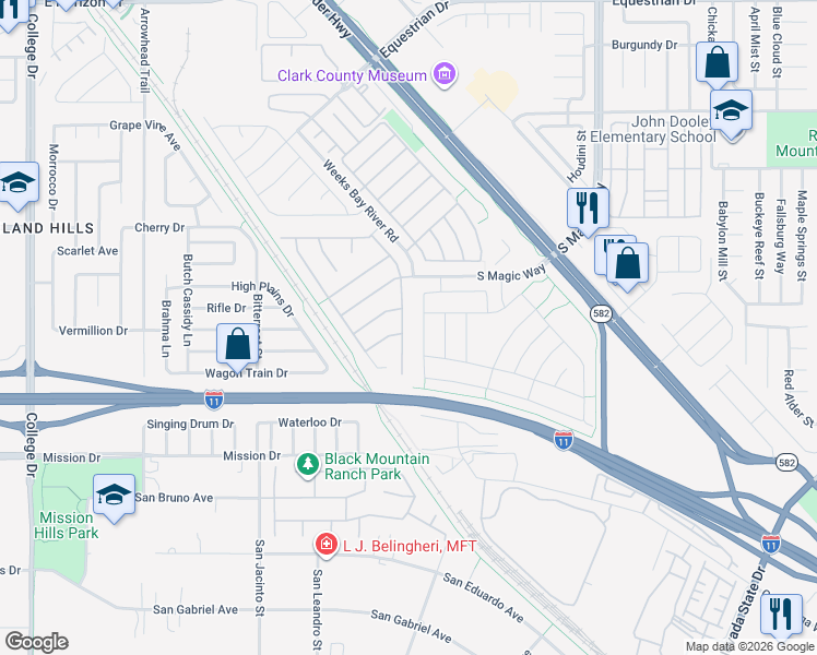 map of restaurants, bars, coffee shops, grocery stores, and more near 709 Coastal Lagoon Street in Henderson