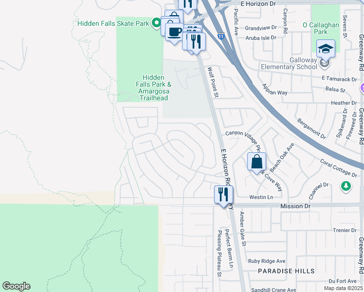 map of restaurants, bars, coffee shops, grocery stores, and more near 767 Tossa De Mar Avenue in Henderson